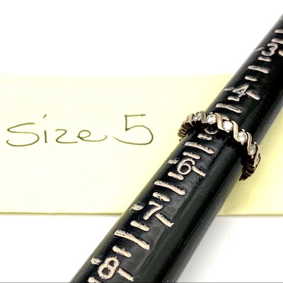 Stacking ring Size 5 925 Silver Cubic Zirconia QVC - Picture 3 of 5